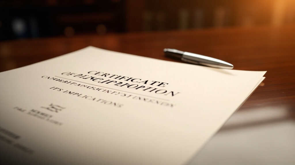 Certificat de radiation : comprendre ses enjeux