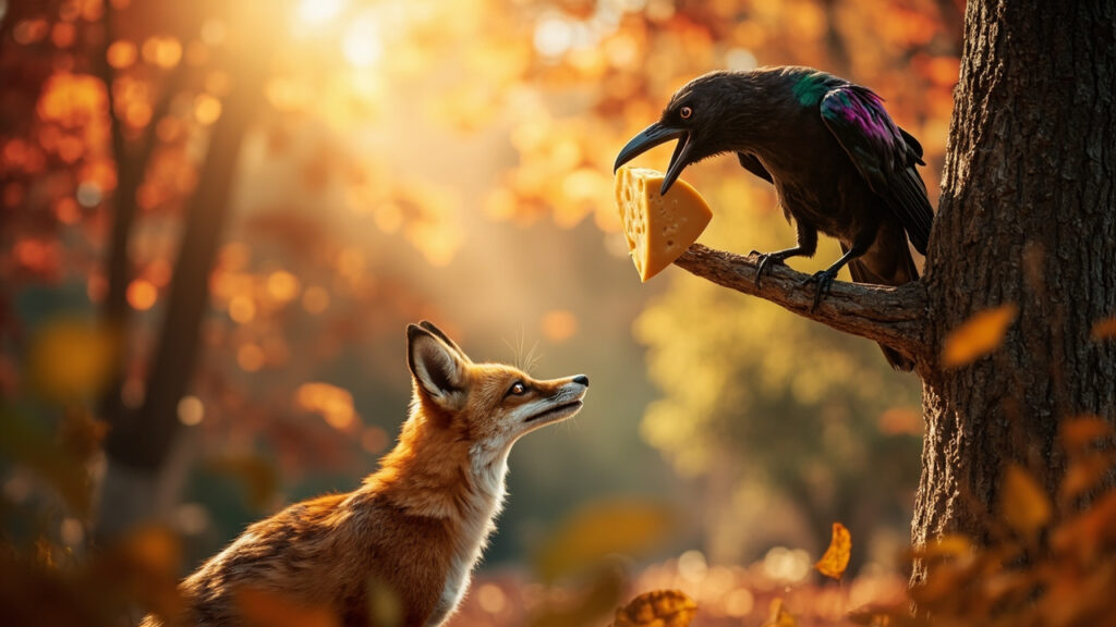 Le renard et le corbeau : leçon de ruse et de vanité